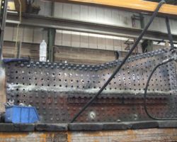 In December, the same had been done to the left side, with some more stays fitted to the right.